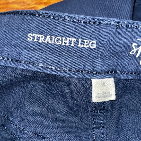 NWT Style & Co straight leg pants size 18 XXL blue plus size business casual - Picture 5 of 11